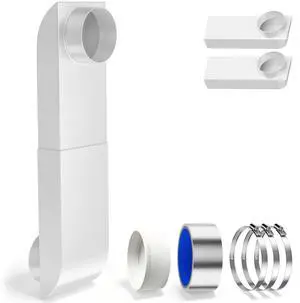 Periscope Dryer Vent Kit 9.5-14.5" Adjustable Telescoping Duct, Stainless Steel Flat Slim Design for Tight Spaces, Fits Whirlpool & All Standard 4-Inch Dryer Vents Periscope Dryer Vent Kit 9.5-14.5" Adjustable Telescoping Duct, Stainless Steel Flat Slim Design for Tight Spaces, Fits Whirlpool & All Standard 4-Inch Dryer Vents