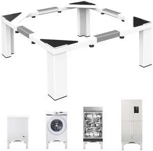 Heavy-Duty All Steel Universal Laundry Pedestal 12" Height, Full Size Washing Machine Stand Adjustable Dryer Stand, Suitable for All Washer and Dryer (White) Heavy-Duty All Steel Universal Laundry Pedestal 12" Height, Full Size Washing Machine Stand Adjustable Dryer Stand, Suitable for All Washer and Dryer (White)