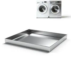 32" x 30" x 2.5" Washing Machine Drain Pan, Washer Tray for Floor Protection, Dishwasher Drain Pan, Pan for Under Washing Machine, 304 Stainless Steel, No Drain Port 32" x 30" x 2.5" Washing Machine Drain Pan, Washer Tray for Floor Protection, Dishwasher Drain Pan, Pan for Under Washing Machine, 304 Stainless Steel, No Drain Port