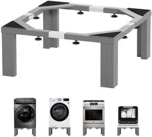 Heavy duty Stainless steel Laundry Pedestal,16" Height Universal Washer and Dryer Pedestals, Adjustable Universal Washing machine stand and Fridge stand(Grey) Heavy duty Stainless steel Laundry Pedestal,16" Height Universal Washer and Dryer Pedestals, Adjustable Universal Washing machine stand and Fridge stand(Grey)