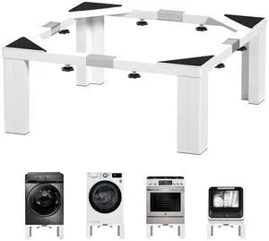 Heavy duty Stainless steel Laundry Pedestal,12" Height Universal Washer and Dryer Pedestals, Adjustable Universal Washing machine stand and Fridge stand(White) Heavy duty Stainless steel Laundry Pedestal,12" Height Universal Washer and Dryer Pedestals, Adjustable Universal Washing machine stand and Fridge stand(White)