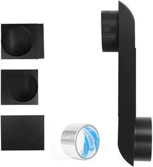 Periscope Dryer Vent Kit, 2 Fixed Sizes 6.5" & 12" Flat Slim Stainless Steel Dryer Vent Duct, Space Saver 4-Inch Dryer Connector Compatible with Whirlpool and Major Brands, Includes Foil Tape Periscope Dryer Vent Kit, 2 Fixed Sizes 6.5" & 12" Flat Slim Stainless Steel Dryer Vent Duct, Space Saver 4-Inch Dryer Connector Compatible with Whirlpool and Major Brands, Includes Foil Tape