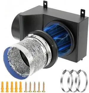DV90 Magnetic Dryer Vent Coupling, Magnetic Dryer Vent Connector Kit with Strong Magnetic Self-Connection, Stainless Steel Airtight Seal Dryer Venting Kit Includes 2.6ft 4IN Duct & Clamps DV90 Magnetic Dryer Vent Coupling, Magnetic Dryer Vent Connector Kit with Strong Magnetic Self-Connection, Stainless Steel Airtight Seal Dryer Venting Kit Includes 2.6ft 4IN Duct & Clamps