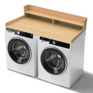 2-Tier Washer Dryer Countertop 54x27.5 Laundry Machine Topper,Oak | With Edge & Non-Slip Pads, for Laundry Room Organization Storage Clothes Folding, Durable 2-Tier Laundry Shelf Topper 2-Tier Washer Dryer Countertop 54x27.5 Laundry Machine Topper,Oak | With Edge & Non-Slip Pads, for Laundry Room Organization Storage Clothes Folding, Durable 2-Tier Laundry Shelf Topper
