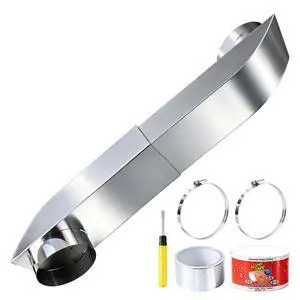 1219 Inch Adjustable Periscope Dryer Vent Kit, 4 Inch Stainless Steel Flat Dryer Vent Duct, Space-Saving Telescoping Vent Adapter for Tight Spaces, Compatible with Whirlpool & Standard Dryers 1219 Inch Adjustable Periscope Dryer Vent Kit, 4 Inch Stainless Steel Flat Dryer Vent Duct, Space-Saving Telescoping Vent Adapter for Tight Spaces, Compatible with Whirlpool & Standard Dryers
