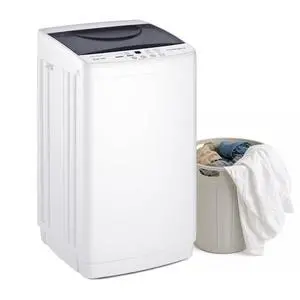 Portable Washing Machine 1.06 Cu.Ft, 7.7 lbs Full-Automatic Compact Washer with Stainless Steel Drum, 10 Wash Cycles, LED Display & Auto Balance, Top Load Mini Washer for Apartment, Dorm, RV, Home Portable Washing Machine 1.06 Cu.Ft, 7.7 lbs Full-Automatic Compact Washer with Stainless Steel Drum, 10 Wash Cycles, LED Display & Auto Balance, Top Load Mini Washer for Apartment, Dorm, RV, Home