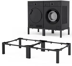 Washer and Dryer Stand Adjustable All-In-One - Heavy Duty Universal Washer and Dryer Stand Fits (40.9-66.14L) x (20.47-33.07W) x (12.6H Inch) - For Front Load Washers and Dryers (Black) Washer and Dryer Stand Adjustable All-In-One - Heavy Duty Universal Washer and Dryer Stand Fits (40.9-66.14L) x (20.47-33.07W) x (12.6H Inch) - For Front Load Washers and Dryers (Black)