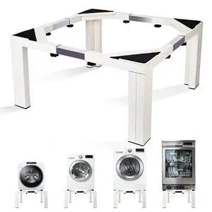 Heavy Duty Laundry Pedestal for Washer and Dryer, Adjustable Stainless Steel Washing Machine Stand, Universal Appliance Base for Refrigerator, Mini Fridge and Small Appliances Heavy Duty Laundry Pedestal for Washer and Dryer, Adjustable Stainless Steel Washing Machine Stand, Universal Appliance Base for Refrigerator, Mini Fridge and Small Appliances