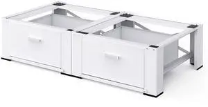 29" Washer and Dryer Pedestals with Drawer- Laundry Pedestal Stand for Washer and Dryer Set of 2,Alloy Steel Washing Machine Stand Raiser, washer dryer pedestal 14.3'' Height White 29" Washer and Dryer Pedestals with Drawer- Laundry Pedestal Stand for Washer and Dryer Set of 2,Alloy Steel Washing Machine Stand Raiser, washer dryer pedestal 14.3'' Height White