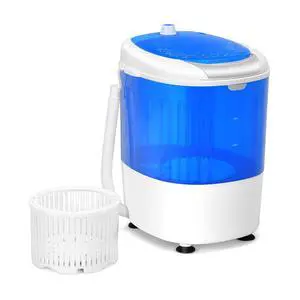 Mini Portable Washing Machine, 5.5 LBS Capacity Washer Machine and Spinner Combo with Spin Tub & Drain Hose, Small Semi-automatic Portable Washer for Apartment Dorm RV (Blue) Mini Portable Washing Machine, 5.5 LBS Capacity Washer Machine and Spinner Combo with Spin Tub & Drain Hose, Small Semi-automatic Portable Washer for Apartment Dorm RV (Blue)