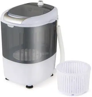 Portable Mini Washing Machine, Clothes Washer and Spinner Combo, 5.5 LBS Capacity, Small Compact Laundry Washer for Apartment Dorm RV (Grey & White) Portable Mini Washing Machine, Clothes Washer and Spinner Combo, 5.5 LBS Capacity, Small Compact Laundry Washer for Apartment Dorm RV (Grey & White)