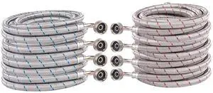144-Inch Stainless steel Washing machine connector 12 Feet - Elbow, Washing Machine Supply Line, 4-Pack 144-Inch Stainless steel Washing machine connector 12 Feet - Elbow, Washing Machine Supply Line, 4-Pack