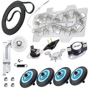 DC47-00019A Dryer Heating Element Kit dv42h5000ew/a3 Dryer Roller Replacement Repair Kit DC97-16782A Dryer Roller DC93-00634A Idler Pulley 6602-001655 Dryer Belt DC47-00019A Dryer Heating Element Kit dv42h5000ew/a3 Dryer Roller Replacement Repair Kit DC97-16782A Dryer Roller DC93-00634A Idler Pulley 6602-001655 Dryer Belt