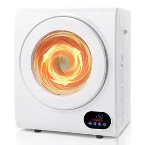 Portable Clothes Dryer, Front Load Electric Dryers Machine, Compact Laundry Dryers with Stainless Steel Tub, for Home, Apartment, Dorm, White (LCD Touch Control) Portable Clothes Dryer, Front Load Electric Dryers Machine, Compact Laundry Dryers with Stainless Steel Tub, for Home, Apartment, Dorm, White (LCD Touch Control)