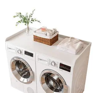 54" Width Washer Dryer Countertop for Depth Laundry Room Organization | Laundry Countertop Organization with Edge Wooden Washer and Dryer Topper for Folding Sorting & Ironing Easy to Install 54" Width Washer Dryer Countertop for Depth Laundry Room Organization | Laundry Countertop Organization with Edge Wooden Washer and Dryer Topper for Folding Sorting & Ironing Easy to Install
