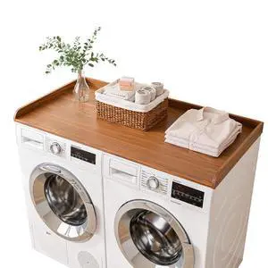 54" Width Washer Dryer Countertop for Depth Laundry Room Organization | Laundry Countertop Organization with Edge Wooden Washer and Dryer Topper for Folding Sorting & Ironing Easy to Install 54" Width Washer Dryer Countertop for Depth Laundry Room Organization | Laundry Countertop Organization with Edge Wooden Washer and Dryer Topper for Folding Sorting & Ironing Easy to Install
