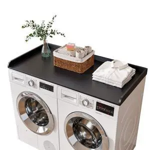 54" Width Washer Dryer Countertop for Depth Laundry Room Organization | Laundry Countertop Organization with Edge Wooden Washer and Dryer Topper for Folding Sorting & Ironing Easy to Install 54" Width Washer Dryer Countertop for Depth Laundry Room Organization | Laundry Countertop Organization with Edge Wooden Washer and Dryer Topper for Folding Sorting & Ironing Easy to Install