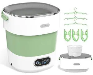 Portable Foldable Mini Washing Machine for Delicates & Small Loads | Portable 20L foldable washer with spin basket 3 wash modes. Ideal for baby clothes, underwear, dorms, RVs Portable Foldable Mini Washing Machine for Delicates & Small Loads | Portable 20L foldable washer with spin basket 3 wash modes. Ideal for baby clothes, underwear, dorms, RVs