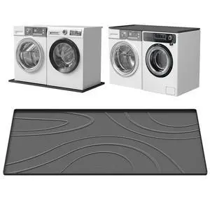 Washing Machine Drain Pan Silicone Mat,53.5x26.8inch Non-Slip Waterproof Washer Tray,Raised Edge Drip Mat for Under Dryer or Washer,Anti-Vibration,Floor Leak Protector for Laundry Room Washing Machine Drain Pan Silicone Mat,53.5x26.8inch Non-Slip Waterproof Washer Tray,Raised Edge Drip Mat for Under Dryer or Washer,Anti-Vibration,Floor Leak Protector for Laundry Room