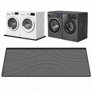 Washing Machine Drain Pan Silicone mat 54x26.5 Inch Non-Slip Waterproof Washer Drip Tray, Anti-Vibration Soft Mat for Under Dryer or Washer, Floor Leak Protector for Laundry Room Washing Machine Drain Pan Silicone mat 54x26.5 Inch Non-Slip Waterproof Washer Drip Tray, Anti-Vibration Soft Mat for Under Dryer or Washer, Floor Leak Protector for Laundry Room