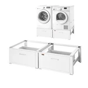 Laundry Pedestal, 14 in Height, Washer and Dryer Pedestals with Drawer, 700 lbs Weight Load Capacity, Non-Slip Feet, Heavy-duty Steel Washing Machine Stand Universal Fit, White, 2 Pack Laundry Pedestal, 14 in Height, Washer and Dryer Pedestals with Drawer, 700 lbs Weight Load Capacity, Non-Slip Feet, Heavy-duty Steel Washing Machine Stand Universal Fit, White, 2 Pack