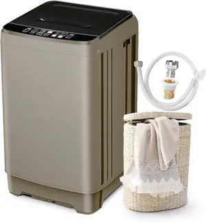 Portable Washing Machine Full Automatic 17.7lbs Small Washing Machine | 10 Wash Programs, 24hr Timer, Drain Hose, Apartment Washer Machines for RV, Dorm, College, Home, Antique Bronze Portable Washing Machine Full Automatic 17.7lbs Small Washing Machine | 10 Wash Programs, 24hr Timer, Drain Hose, Apartment Washer Machines for RV, Dorm, College, Home, Antique Bronze