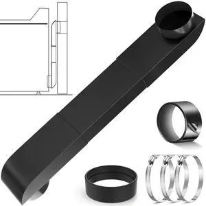 Periscope Dryer Vent, 29-45" Telescoping Dryer Vent Stainless Steel Adjustable Dryer Vent for Tight Space Flat Duct Slim Exhaust Pipe Hose Space-saving Adapter Connector Kit for 4 inch Outlet Periscope Dryer Vent, 29-45" Telescoping Dryer Vent Stainless Steel Adjustable Dryer Vent for Tight Space Flat Duct Slim Exhaust Pipe Hose Space-saving Adapter Connector Kit for 4 inch Outlet