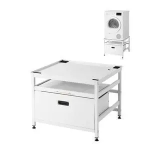 Laundry Pedestal, 23 in Height, 29 x 29 in Washer and Dryer Pedestals with Pull-out Tray and Storage Space, 700 lbs Load Capacity, Non-Slip Feet Washing Machine Stand Universal Fit, White Laundry Pedestal, 23 in Height, 29 x 29 in Washer and Dryer Pedestals with Pull-out Tray and Storage Space, 700 lbs Load Capacity, Non-Slip Feet Washing Machine Stand Universal Fit, White