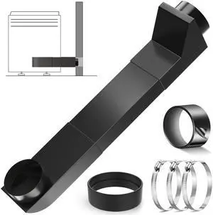 Upgraded UD48S 4" Telescoping Dryer Vent Kit, 17.7-29.5" Stainless Steel Adjustable Dryer Vent, 90° Inlet Straight Outlet Periscope Dryer Vent for Tight Space Slim Flat Exhaust Duct Connector Kit Upgraded UD48S 4" Telescoping Dryer Vent Kit, 17.7-29.5" Stainless Steel Adjustable Dryer Vent, 90° Inlet Straight Outlet Periscope Dryer Vent for Tight Space Slim Flat Exhaust Duct Connector Kit