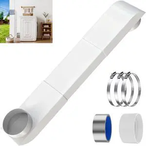 Upgraded Periscope Dryer Vent Kit with Easy-Connect Silicone Adapter, Adjustable 29-45 Inch Stainless Steel Telescoping Duct-Slim Low Profile Vent Design for Tight Spaces, Universal 4" Dryers Upgraded Periscope Dryer Vent Kit with Easy-Connect Silicone Adapter, Adjustable 29-45 Inch Stainless Steel Telescoping Duct-Slim Low Profile Vent Design for Tight Spaces, Universal 4" Dryers