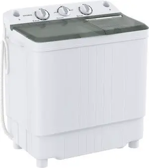 Portable Washing Machine, Twin Tub 9.9 Lbs Capacity, Washer(7.7 Lbs) and Spinner(2.2 Lbs) Combo, Mini Compact Laundry Washer for Home, Apartment, Camping, RVs and Dorms, Black/White Portable Washing Machine, Twin Tub 9.9 Lbs Capacity, Washer(7.7 Lbs) and Spinner(2.2 Lbs) Combo, Mini Compact Laundry Washer for Home, Apartment, Camping, RVs and Dorms, Black/White
