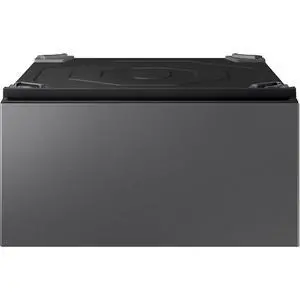 Bespoke AI Laundry Comb Pedestal with Pull Out Storage Drawer, WE702NZ/US, Dark Steel Bespoke AI Laundry Comb Pedestal with Pull Out Storage Drawer, WE702NZ/US, Dark Steel