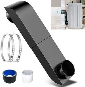 Stainless Steel Adjustable Periscope Dryer Vent Kit (9.5-14.5") - Low Profile 4 Inch Telescoping Duct for Tight Spaces - Flat & Slim Universal Fit for Whirlpool- Fire-Safe Offset Design Stainless Steel Adjustable Periscope Dryer Vent Kit (9.5-14.5") - Low Profile 4 Inch Telescoping Duct for Tight Spaces - Flat & Slim Universal Fit for Whirlpool- Fire-Safe Offset Design