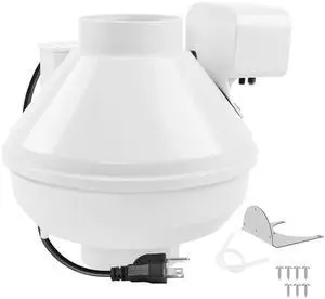 Dryer Booster Fan with Pressure Switch for Automatic Activation, Effectively Boosting Drying Efficiency and Reducing Lint Buildup. Compatible with Dbf110 Vent Booster Fans 4-Inch With Plug, 167 CFM Dryer Booster Fan with Pressure Switch for Automatic Activation, Effectively Boosting Drying Efficiency and Reducing Lint Buildup. Compatible with Dbf110 Vent Booster Fans 4-Inch With Plug, 167 CFM
