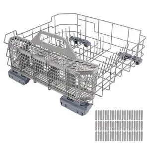 WD28X26099 WD28X34744 Dishwasher Lower Rack Compatible with GE Dishwashers | With Silverware Basket, Replaces WD28X24396,WD28X22659,WD28X28918. Fits Models GDF510PSM0SS, GDF510PSR3SS, GDF535PSR0SS WD28X26099 WD28X34744 Dishwasher Lower Rack Compatible with GE Dishwashers | With Silverware Basket, Replaces WD28X24396,WD28X22659,WD28X28918. Fits Models GDF510PSM0SS, GDF510PSR3SS, GDF535PSR0SS