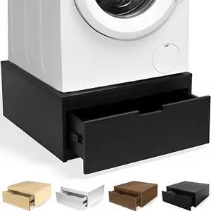 Laundry Pedestal, Heavy Duty Wood Washer Dryer Pedestal, 27.5" Universal Washer and Dryer Stand, 500 LBS Capacity (Black) Laundry Pedestal, Heavy Duty Wood Washer Dryer Pedestal, 27.5" Universal Washer and Dryer Stand, 500 LBS Capacity (Black)