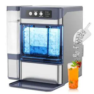44 lbs/Day Nugget Ice Maker Countertop, Pebble Ice Machine with 0.8 Gal Water Tank 6-10 Mins Fast Ice Making for Home, Camping, Kitchen, RV (Silver) 44 lbs/Day Nugget Ice Maker Countertop, Pebble Ice Machine with 0.8 Gal Water Tank 6-10 Mins Fast Ice Making for Home, Camping, Kitchen, RV (Silver)