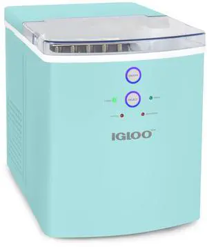 Electric Countertop Ice Maker Machine - Automatic and Portable - 33 Pounds in 24 Hours - Ice Cube Maker - Ice Scoop and Basket - Ideal for Iced Coffee and Cocktails - Aqua Electric Countertop Ice Maker Machine - Automatic and Portable - 33 Pounds in 24 Hours - Ice Cube Maker - Ice Scoop and Basket - Ideal for Iced Coffee and Cocktails - Aqua