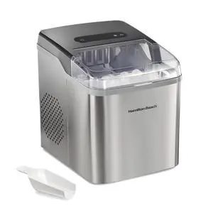 Bullet Countertop Ice Maker Machine, Makes 2 Sizes | Makes 26 Lbs/Day, 9 Cubes Every 6 Minutes | Self-Clean Function | For RV, Office, Kitchen, Dorm | Brushed Stainless Steel Bullet Countertop Ice Maker Machine, Makes 2 Sizes | Makes 26 Lbs/Day, 9 Cubes Every 6 Minutes | Self-Clean Function | For RV, Office, Kitchen, Dorm | Brushed Stainless Steel