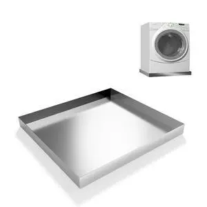 Heavy Duty 304 Stainless Steel Washing Machine Pan, 27" x 25" x 2.5" | Washing Drain Pan, Washing Machine Tray, Washer Pan, Floor & Wood Deck Protection, No Hole Heavy Duty 304 Stainless Steel Washing Machine Pan, 27" x 25" x 2.5" | Washing Drain Pan, Washing Machine Tray, Washer Pan, Floor & Wood Deck Protection, No Hole