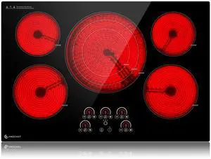 36" Electric Cooktop, 5 Burners, 9000W, Touch Control, Built-in | 5 burners: Triple Zone (1000/2000/3000W) + 2x1800W + 2x1200W, ETL certified, Ceramic Glass, Hot surface indicator, 240V 36" Electric Cooktop, 5 Burners, 9000W, Touch Control, Built-in | 5 burners: Triple Zone (1000/2000/3000W) + 2x1800W + 2x1200W, ETL certified, Ceramic Glass, Hot surface indicator, 240V