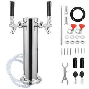 Kegerator Tower Beer Tap Tower Dispenser Dual Faucet Beer Tower Draft Beer Dispenser Stainless Steel Keg Tap Tower 3'' Keg Tower Pre-assembled Line Beer Faucet Dispenser Kit For Home, Bar,Party Kegerator Tower Beer Tap Tower Dispenser Dual Faucet Beer Tower Draft Beer Dispenser Stainless Steel Keg Tap Tower 3'' Keg Tower Pre-assembled Line Beer Faucet Dispenser Kit For Home, Bar,Party
