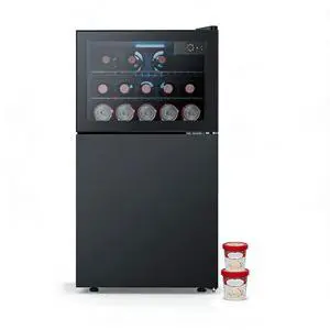 2.6 Cu.Ft Beverage Refrigerator & Mini Fridge with Freezer - Glass Door, Reversible Design, Adjustable Thermostat for Dorm, Office, Bedroom 2.6 Cu.Ft Beverage Refrigerator & Mini Fridge with Freezer - Glass Door, Reversible Design, Adjustable Thermostat for Dorm, Office, Bedroom