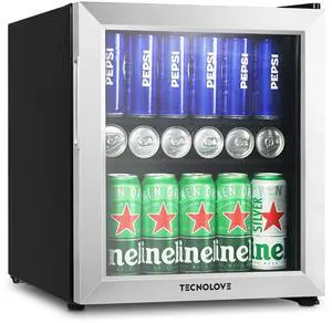 Beverage Refrigerator, 1.6 Cu.Ft Mini Fridge, Stainless Steel, LED Digital Temp Control, Double Glass Door, Adjustable & Removable Shelves, Compact Design for Home & Office Beverage Refrigerator, 1.6 Cu.Ft Mini Fridge, Stainless Steel, LED Digital Temp Control, Double Glass Door, Adjustable & Removable Shelves, Compact Design for Home & Office