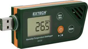 RHT30 USB Humidity and Temperature Datalogger, 48000 Point | RH 0.1-99.9%, air temp -22 to 158F, dew point, 48000-point memory, USB PDF/Excel report, ~3-month battery RHT30 USB Humidity and Temperature Datalogger, 48000 Point | RH 0.1-99.9%, air temp -22 to 158F, dew point, 48000-point memory, USB PDF/Excel report, ~3-month battery