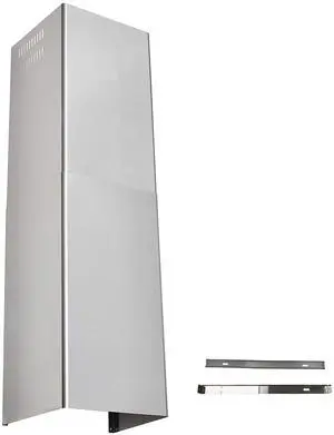 Extension Wall Mount Range Hood Stainless Steel Exhaust Duct Chimney Cover Up to 9 ft. Ceiling Extension Wall Mount Range Hood Stainless Steel Exhaust Duct Chimney Cover Up to 9 ft. Ceiling