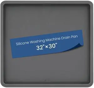 33 X 30 inch Large Thickened Silicone Washing Machine Drain Pan with 1-1/5" Raised Edge, Leak Protection Anti-Vibration Non-Slip Washing Machine Tray for Washer Dryer Other Appliances 33 X 30 inch Large Thickened Silicone Washing Machine Drain Pan with 1-1/5" Raised Edge, Leak Protection Anti-Vibration Non-Slip Washing Machine Tray for Washer Dryer Other Appliances