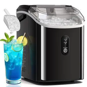 Soft Chewable Nugget Ice Maker, 35Lbs/24Hrs, Self-Cleaning Countertop Pebble Ice Machine with Basket & Scoop for Home, Bar, or Entertaining,Black Soft Chewable Nugget Ice Maker, 35Lbs/24Hrs, Self-Cleaning Countertop Pebble Ice Machine with Basket & Scoop for Home, Bar, or Entertaining,Black