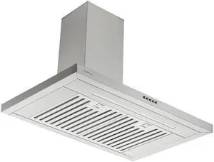30 Inch(758mm) Wall Mount Range Hood, 550 CFM Stainless Steel Chimney Vent Hood, Ducted/Ductless Convertible, 3-Speed Push Button Control, Dishwasher-Safe Filters, LED Strip Light 30 Inch(758mm) Wall Mount Range Hood, 550 CFM Stainless Steel Chimney Vent Hood, Ducted/Ductless Convertible, 3-Speed Push Button Control, Dishwasher-Safe Filters, LED Strip Light
