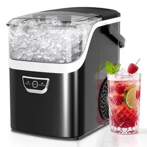 Nugget Ice Maker Countertop, Portable Chewable Crushed Ice Machine with Self-Cleaning, 35Lbs/24H, One-Click Operation, Fast Ice in 5-7 Mins for Home Kitchen Office Bar Nugget Ice Maker Countertop, Portable Chewable Crushed Ice Machine with Self-Cleaning, 35Lbs/24H, One-Click Operation, Fast Ice in 5-7 Mins for Home Kitchen Office Bar